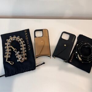 Bandolier Black and Brown Phone Cases with Straps